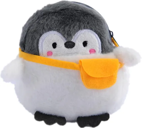 Lefe Liee 2 carteras de pingüino kawaii novedad kawaii mini bolsa de maquillaje cosas linda cartera pequeña accesorios para monedero uwu bolsas de