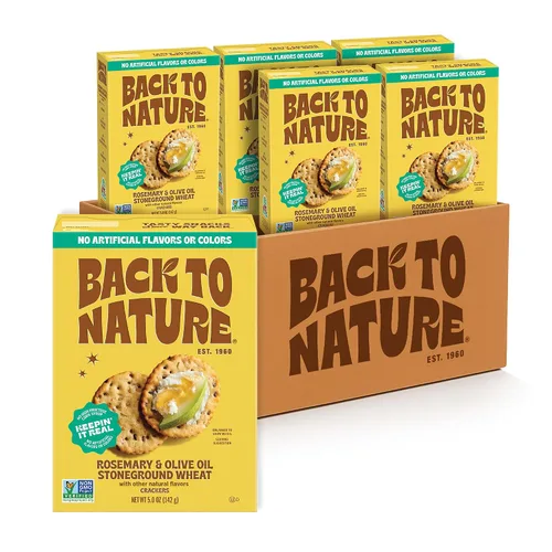 Miniatura 14 de Back to Nature - Galletas de trigo Stoneground - Ajo y hierbas - Ingredientes reales como trigo de grano entero, semillas de lino y sal marina - Sin