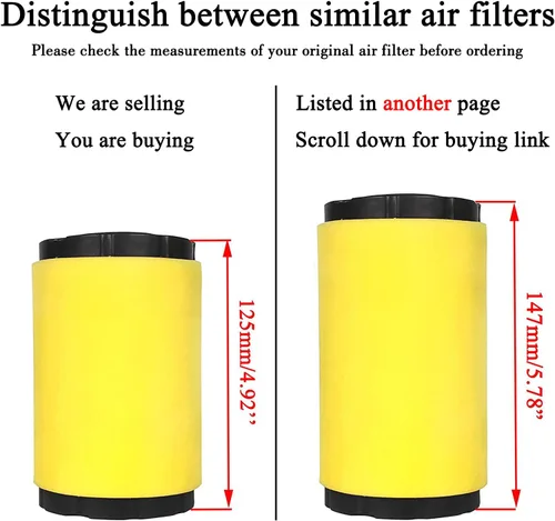 Miniatura 4 de Kit de afinación de filtro de aire y aceite YTH22V46 Z254F para Husqvarna YTH24V48 Z254 Z246 YTA18542 YTH2348 YTA22V46 YTA24V48 YTH24V54 Cortacésped