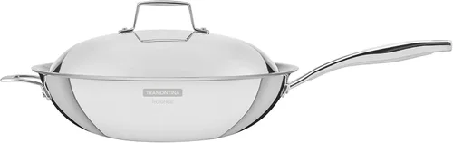 Miniatura 12 de Tramontina 62143/240 - Cacerola de dos asas, color grano, acero inoxidable, las tres capas, apta para lavavajillas, compatible con gas, fabricada
