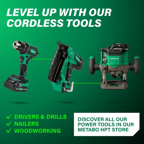 Miniatura 10 de Metabo HPT Fresadora de Inmersión Inalámbrica, Fresadora de Velocidad Variable de 36V, Hasta 46 Pies por Minuto, Diseño Ligero de 6.9 Libras, Luz