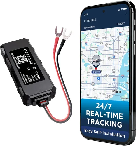 GPS7000 Rastreador GPS oculto para vehículos, 12 meses de servicio incluido, rastreador GPS de coche 4G, suscripción opcional, mini rastreador GPS