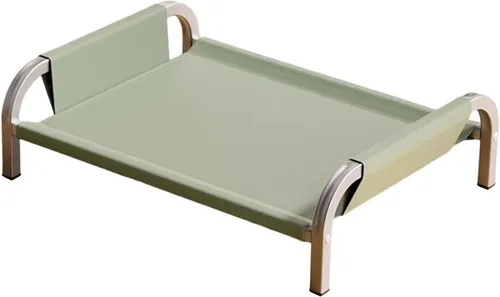 Elevated Pet Bed Pet Hammock Portable All Seasons Raised Cat Dog Bed with Metal Frame for Indoor Cats Small Dogs Green XL- Green L Verde