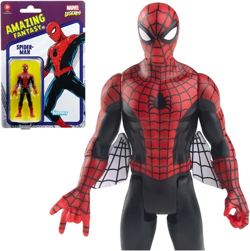 Miniatura 2 de Marvel Legends Series - Figura de acción coleccionable retro de la colección 375 de Spider-Man, juguetes de 9.5 cm para niños de 4 años en adelante