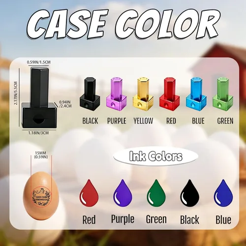 Miniatura 4 de Sello de huevo personalizado para huevos frescos, sellos de huevos personalizados con nombre de texto, logotipo, sello personalizado de pollo