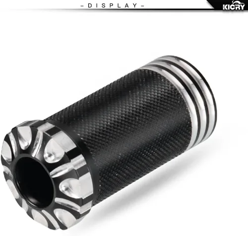 Miniatura 5 de Clavija de Cambio Palanca de Cambio de Motocicleta CNC Billet Negra Reposapiés Compatible con Harley Dyna Sportster Softail Street Road Glide Negro-a