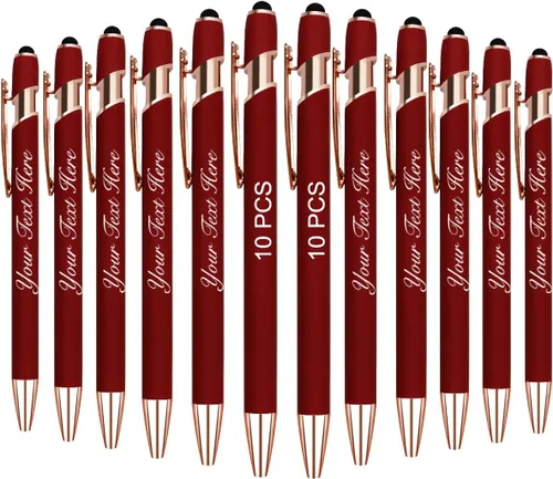 Miniatura 23 de 10 bolígrafos personalizados con nombre y texto para mujeres y hombres, bolígrafos personalizados con grabado gratis, regalos para negocios