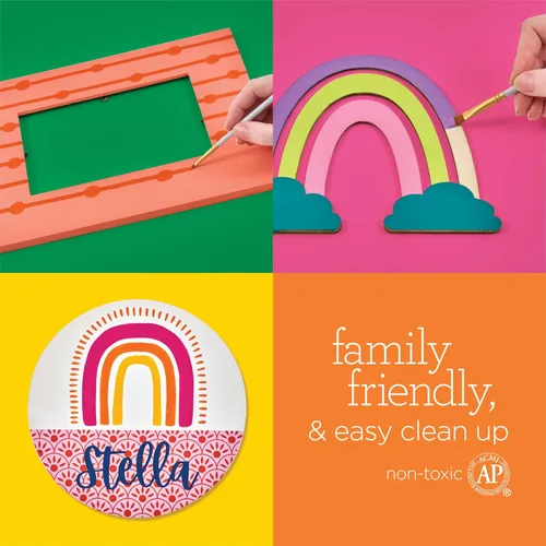 Miniatura 6 de Apple Barrel, Vibrant Spectrum Collection - Pintura acrílica para manualidades, PROMOABIII, 2 onzas líquidas cada uno, 16 colores mate surtidos, 16