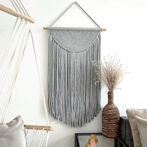 Miniatura 4 de Cuerda de Macramé Gris Claro 3mm x 109 Yardas, Cuerda de Algodón de Colores Cuerda para Manualidades Cuerda de Algodón Colorida para Colgar