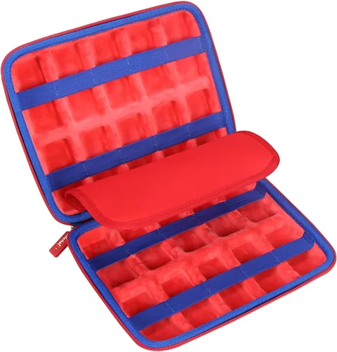 Miniatura 3 de Funda de almacenamiento Mchoi para 20 autos HotWheels, organizador de autos de juguete para el almacenamiento de tus autos Matchbox, rojo, solo