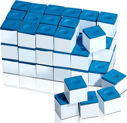 Junkin Cubos de Tiza para Billar Taco de Billar Taco de Pool Tiza para Mesa Accesorios de Mesa para Clubes Bares Hogar Azul