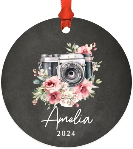 Miniatura 11 de Andaz Press Adorno de cámara de película personalizada de metal de 3.5 pulgadas 2026, el mejor fotógrafo de la historia, adornos de cámara