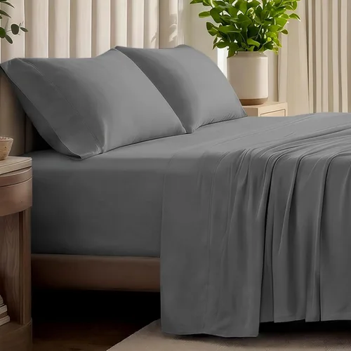 Bare Home - Juego de sábanas de jersey 100% algodón orgánico, ultra suave, 100% algodón - Juego de sábanas y funda de almohada - Sábanas de bolsillo