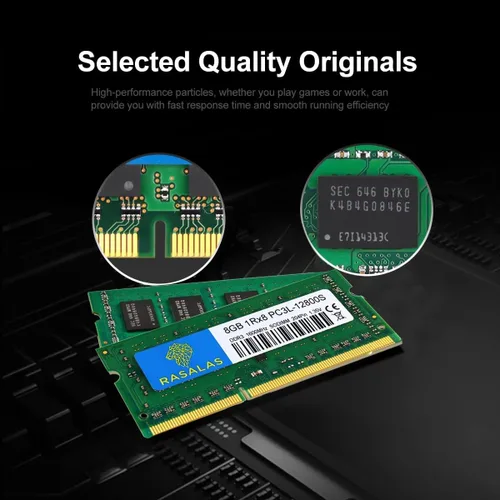 Miniatura 3 de 8GB 1Rx8 PC3L-12800S DDR3L 1600MHz DDR3 RAM SODIMM 1.35V CL11 204-Pin PC3-12800 RAM de actualización de memoria para portátil.