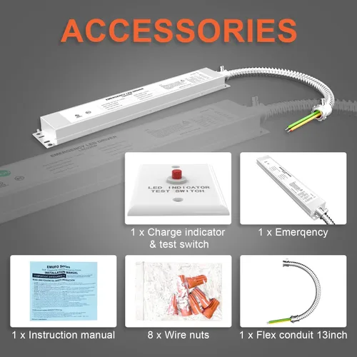 Miniatura 4 de Controlador de emergencia LED de 20 W, 100-347 V CA 175 V CC durante 90 minutos de tiempo de emergencia, controlador LED de emergencia regulable