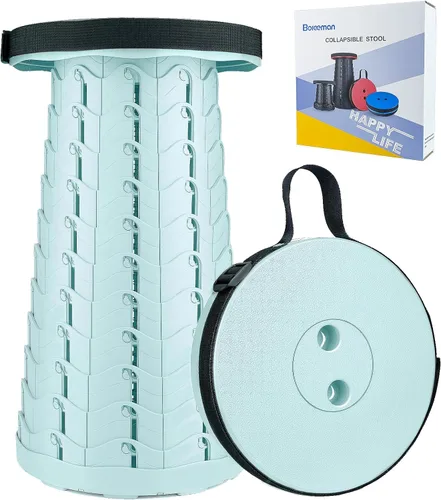 Miniatura 13 de Boreeman Taburete plegable mejorado, ligero pero más resistente, con capacidad de carga, 400 libras, taburete plegable portátil para camping, pesca