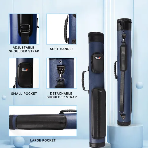Miniatura 2 de GSE Games & Sports Expert Estuche de transporte para taco de billar duro de lujo 2x2, estuche para taco de billar, accesorios de billar
