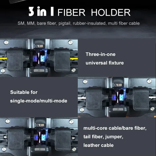 Miniatura 6 de SM&MM Empalmadora de Fusión de Fibra Óptica Inteligente Automática Máquina de Empalme por Soldadura con OPM y VFL y Kit de Cortadora de Fibra