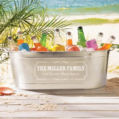Miniatura 6 de Let's Make Memories Crea tu propia bañera de bebidas personalizada con soporte, tina de bebidas personalizada, esencial de entretenimiento único