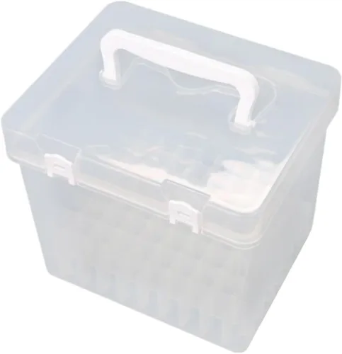 Miniatura 6 de Estuche de transporte para rotuladores, caja de almacenamiento de lápices, organizador de lápices, portátil, transparente, organizador