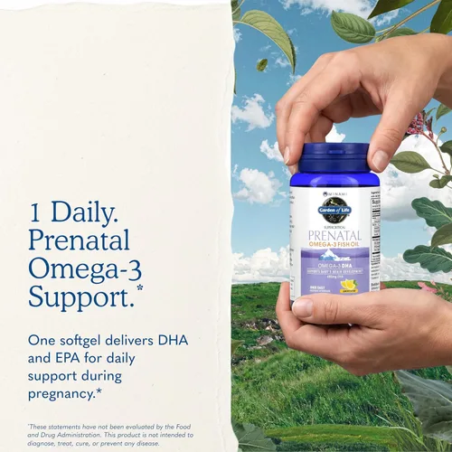 Miniatura 8 de Suplemento prenatal de Garden of Life con omega 3. Contiene 30 cápsulas de aceite natural de pescado Minami, MN0044, 1, 1