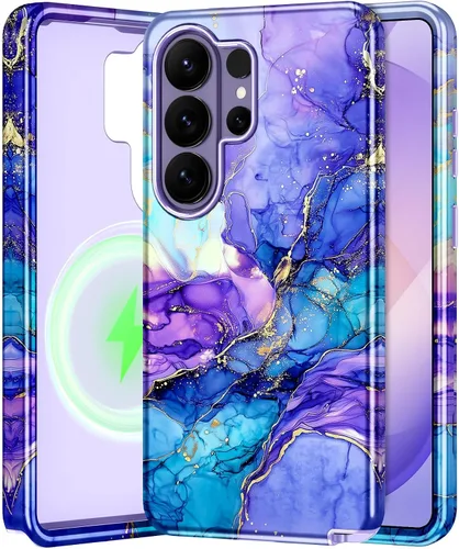 Miniatura 10 de Btscase para Samsung Galaxy S25, [Probado contra caídas de grado militar] Funda protectora de diseño de patrón de mármol, resistente, delgada