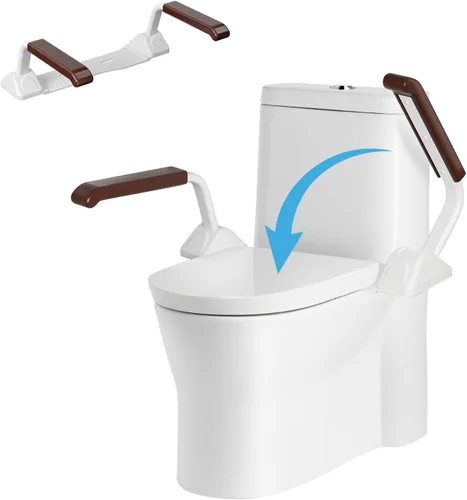 Barras de seguridad para inodoro elegibles para FSA/HSA para personas mayores, soporte plegable resistente para inodoro para personas mayores, Color
