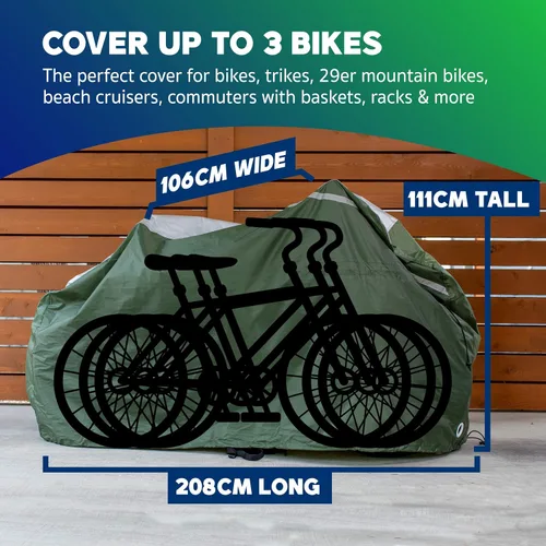 Miniatura 2 de YardStash Funda para bicicleta – Fundas reflectantes XXL para almacenamiento exterior – Refugios de lona de jardín impermeables y resistentes a