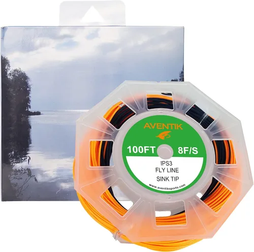 Miniatura 6 de Aventik Fly Line - Línea de hundimiento completo con punta de hundimiento completo, línea de pesca con mosca, peso hacia adelante, línea