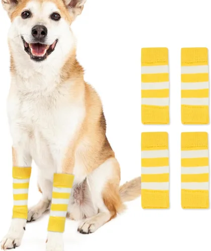 Miniatura 11 de ROZKITCH Manga de compresión para perro, 2 piezas de pierna delantera y 2 rodillas de pierna trasera, envoltura para codo de perro, protector