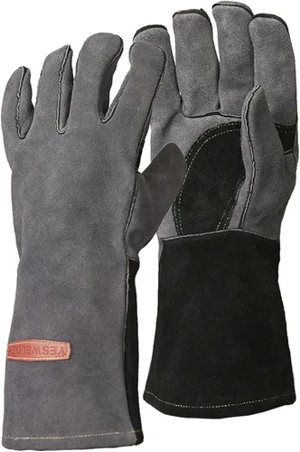 YESWELDER Guantes de soldadura de forja de cuero, resistentes al fuego, 14 pulgadas, con costuras de Kevlar, guantes resistentes para Mig, Tig,