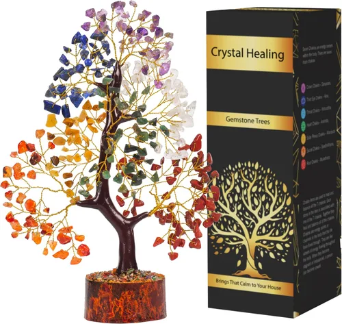 Miniatura 11 de Árbol de 7 Chakras, Cristales y Piedras Curativas, Árbol de la Vida de Chakra Árbol de Cristal para Energía Positiva, Regalos de Cumpleaños