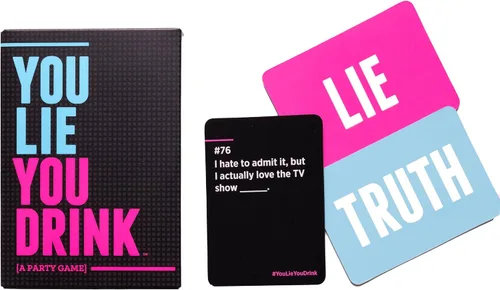 Miniatura 2 de DSS Games You Lie You Drink - El juego de beber para personas que no pueden mentir [para la noche de juegos, preames, grupos de amigos y más]