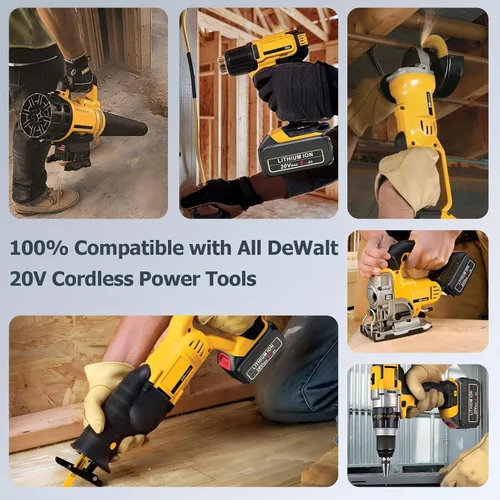 Miniatura 8 de 4 paquetes de reemplazo para batería DeWalt de 20V Max, batería de litio de alta capacidad de 6.0Ah compatible con DeWalt Baterias 20V DCB206 DCB205