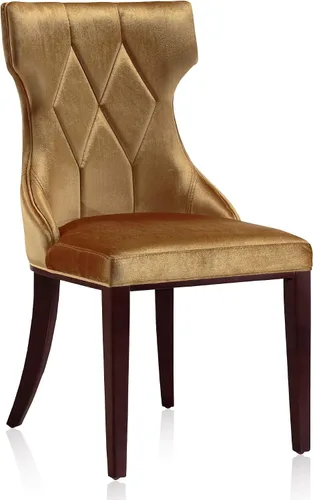 Miniatura 5 de Manhattan Comfort Reine MDining - Juego de 2, asientos tapizados con costuras de diamante, marco de madera de haya maciza, base de 4 patas, altura