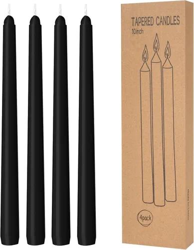 Miniatura 22 de Paquete de 30 velas cónicas blancas - 10 pulgadas sin goteo, sin humo y sin perfume Larga duración 8 horas Velas altas vertidas a mano Velas