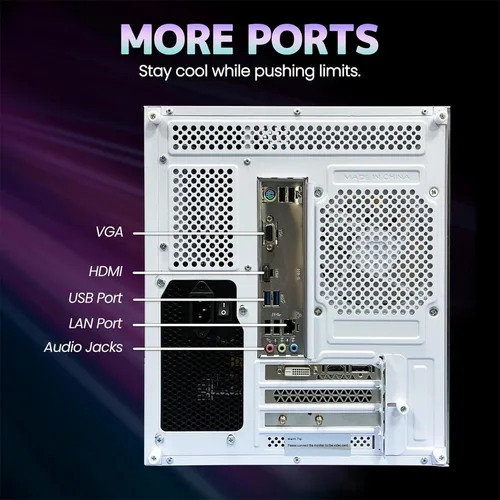 Miniatura 7 de suevery Computadora de escritorio, Core i5-12400F, PC para juegos GeForce RTX 3050 6G, RAM DDR4 16G, SSD NVME de 512 GB, computadora torre