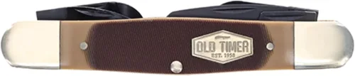 Miniatura 2 de Old Timer 24OT Splinter Carvin' - Cuchillo tradicional plegable para tallar de 6 pulgadas con hoja de detalle de 1.5 pulgadas, mango aserrado
