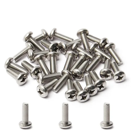 Miniatura 79 de MroMax 5 tornillos de máquina Phillips de cabeza plana M8 x 0.984 in, acero inoxidable 304 18-8, rosca completa, tornillos de cabeza cruzada gris