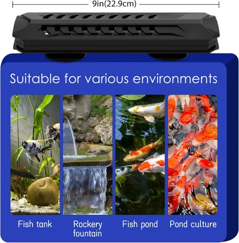 Miniatura 5 de Luz limpia para acuario, luz sumergible de 15 W, 18 W y 22 W, con temporizador, doble tubo para acuario, agua limpia, verde, transparente