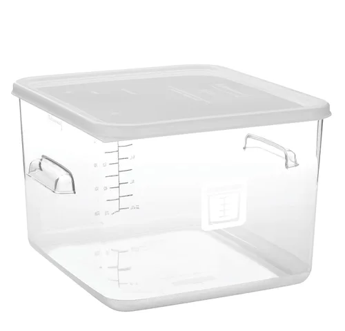 Miniatura 2 de Rubbermaid Commercial Products Tapa grande para contenedor de almacenamiento de alimentos cuadrado de plástico que ahorra espacio de 12/18/22