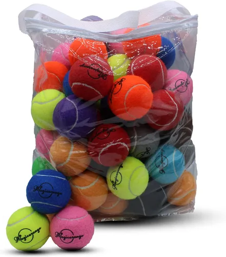 Magicorange Pelotas de tenis, paquete de 60 pelotas de tenis de entrenamiento avanzado, pelotas de práctica, pelotas de juego para perros y Varios