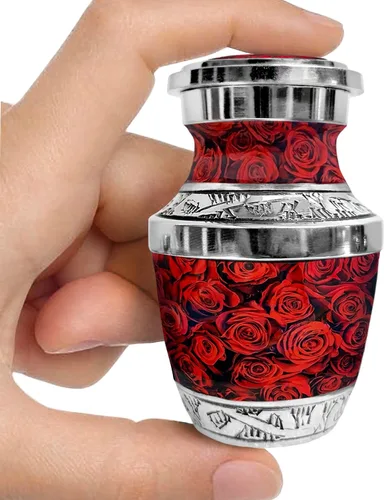 Miniatura 11 de Urna de flor de cerezo rosa para cenizas para mujeres, urnas de cremación grandes para mujeres adultas, urna funeraria conmemorativa para cenizas