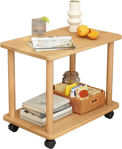 Mesa auxiliar, 2 niveles de 360 grados, pequeña mesa de centro giratoria de ahorro de espacio, fácil montaje, mesa auxiliar pequeña, mesa de té