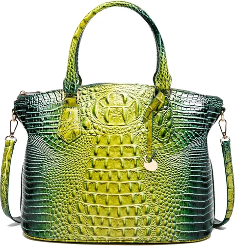 Miniatura 10 de Makcr Joacbv Bolso Satchel para Mujer Bolso Bandolera Largo Elegante Bolso Tote Asa Superior Cuero Vegano Bolsos de Mano para Damas Patrón en Relieve