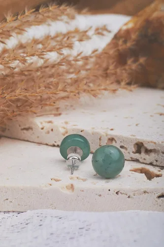 Miniatura 4 de Aretes de jade para mujer, hipoalergénicos, hechos a mano, joyería de jade verde real para mujeres y hombres, regalo para aniversario, graduación