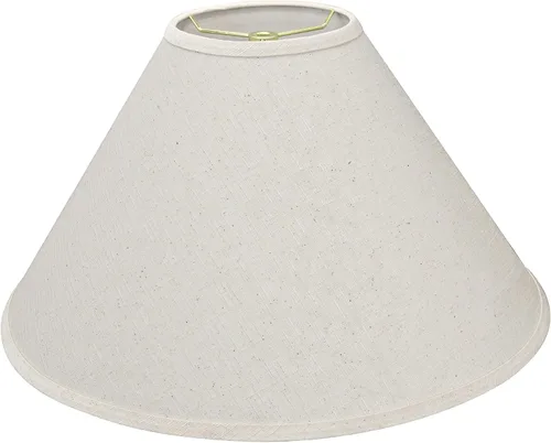 Aspen Creative 32201A tapa dura Empire araña lámpara sombra en crema, 6" superior x 19" inferior x 12" altura inclinada