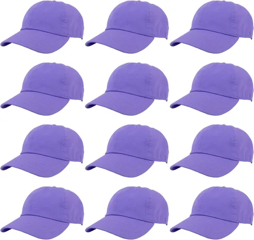 Miniatura 102 de Gelante Gorras de béisbol 100% algodón liso en blanco tamaño ajustable al por mayor a granel de 12