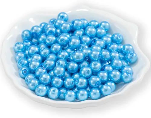 Miniatura 7 de 200 piezas de cuentas de perlas de cristal falsas redondas checas pequeñas con lustre satinado, cuentas separadoras sueltas a granel con agujeros