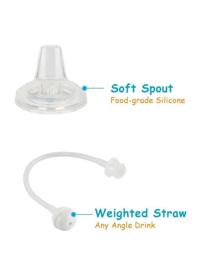 Miniatura 3 de Kit de conversión de boquilla suave para copa de aprendiz NUK, kit de transición para niños pequeños con boquilla de silicona para sorber, popote